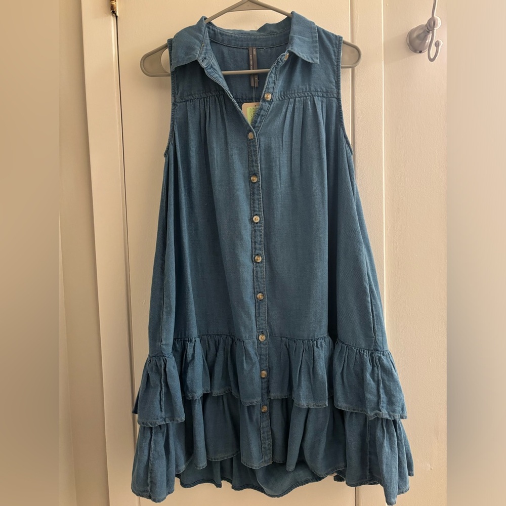 Anthropologie Blue Denim Dress